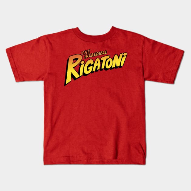 The Incredible Rigatoni Kids T-Shirt by samandfuzzy